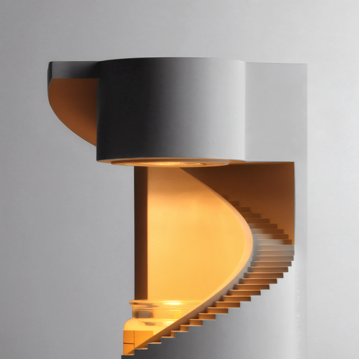 Spiral Stair Concrete Candle Melting Lamp