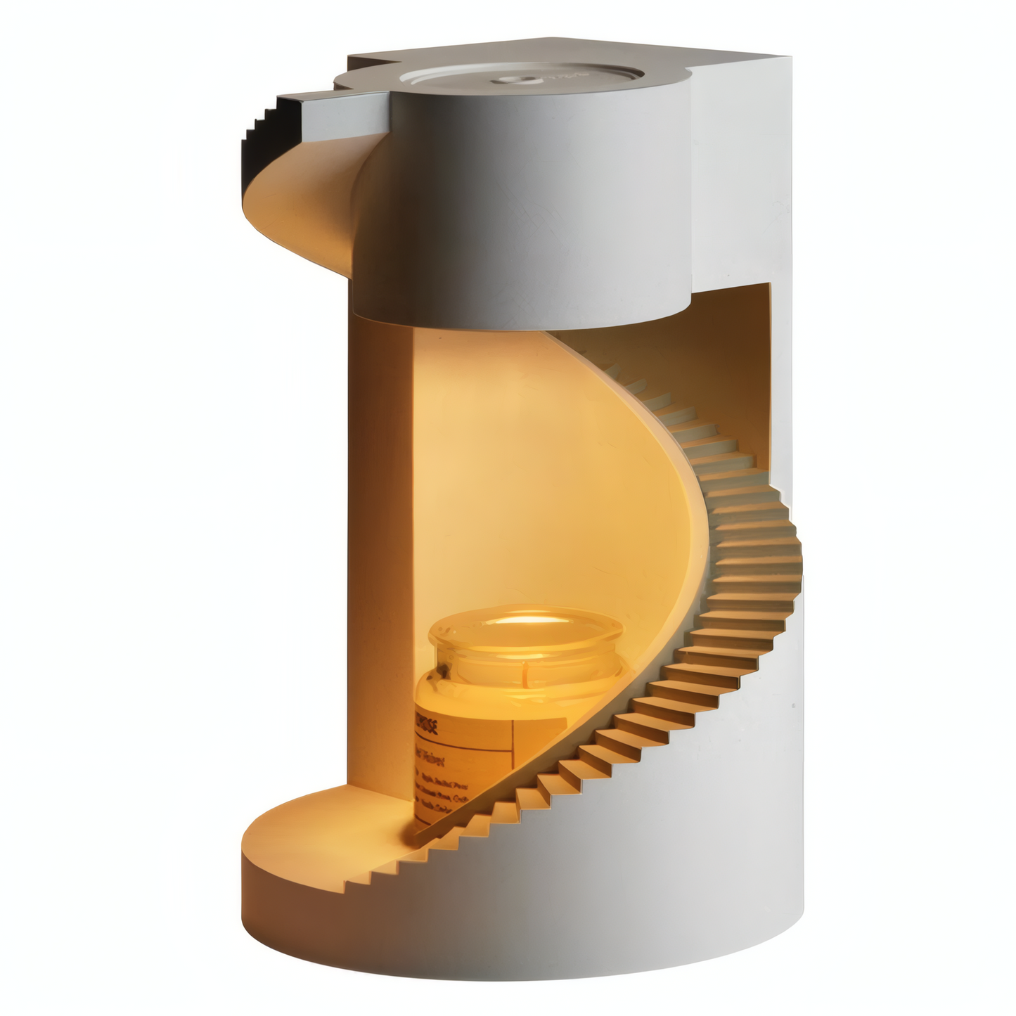 Spiral Stair Concrete Candle Melting Lamp
