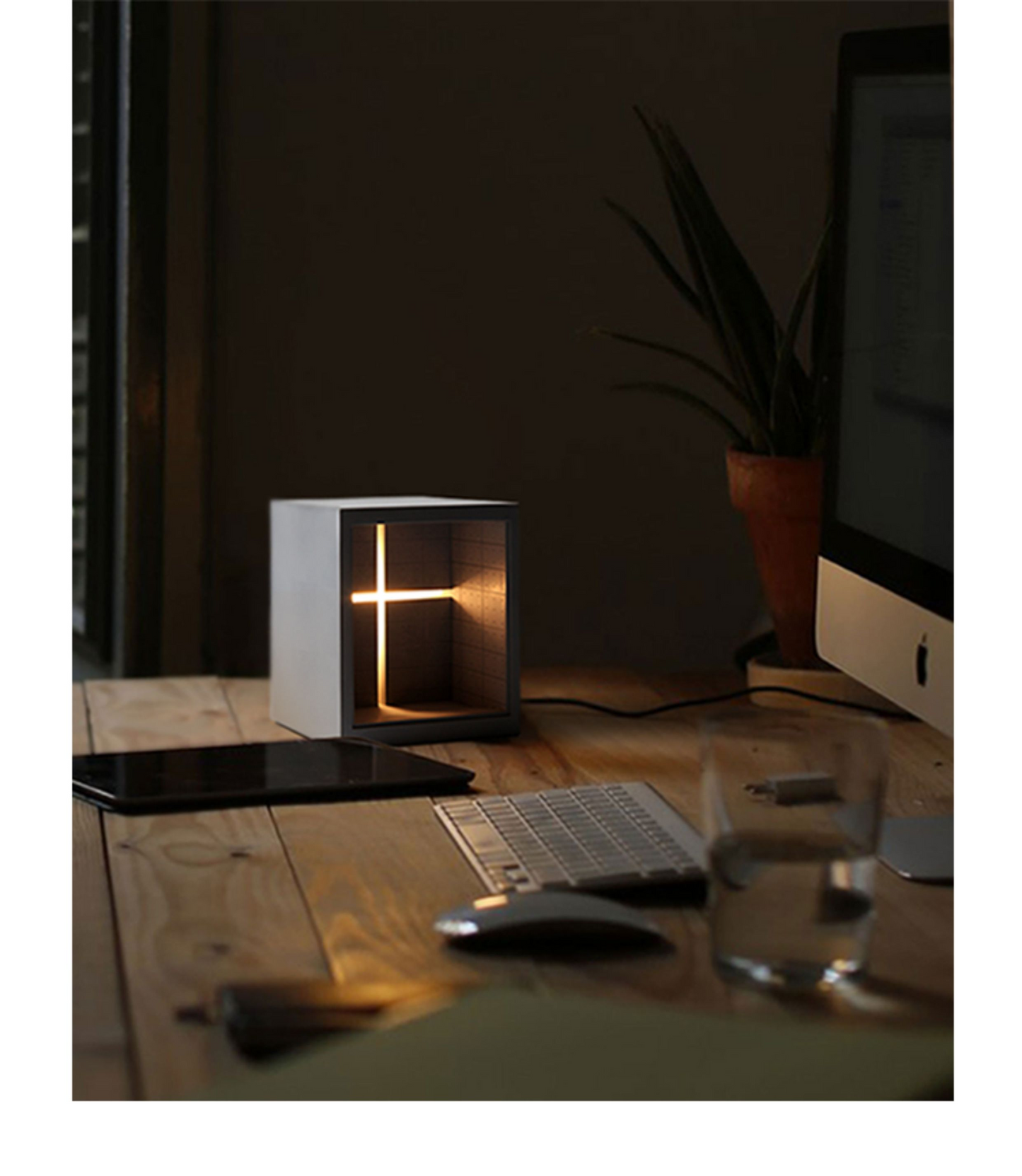 Cathedral of Light Concrete Ambient Night Lamp